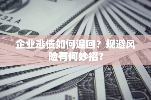 济南企业逃债如何追回？规避风险有何妙招？