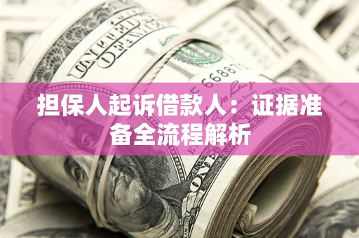 济南担保人起诉借款人：证据准备全流程解析