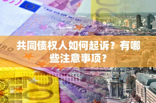 济南共同债权人如何起诉？有哪些注意事项？